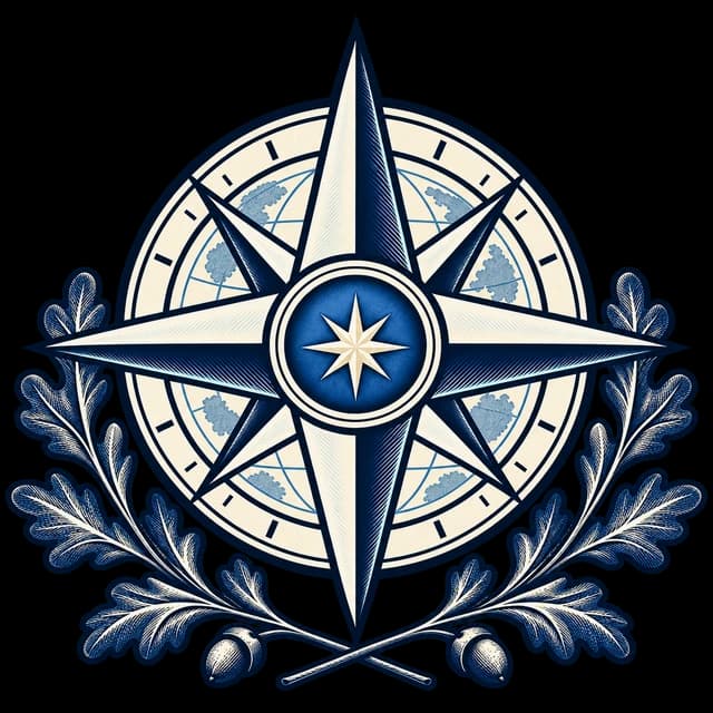 AtlasScribe navy compass rose
